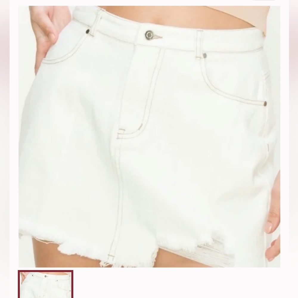 White denim washed shirt